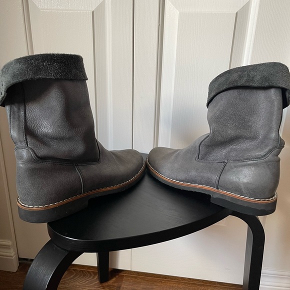 Roots Blue/Grey Tribal Suede Mid-Calf Boots Women’s 11 - Picture 6 of 9